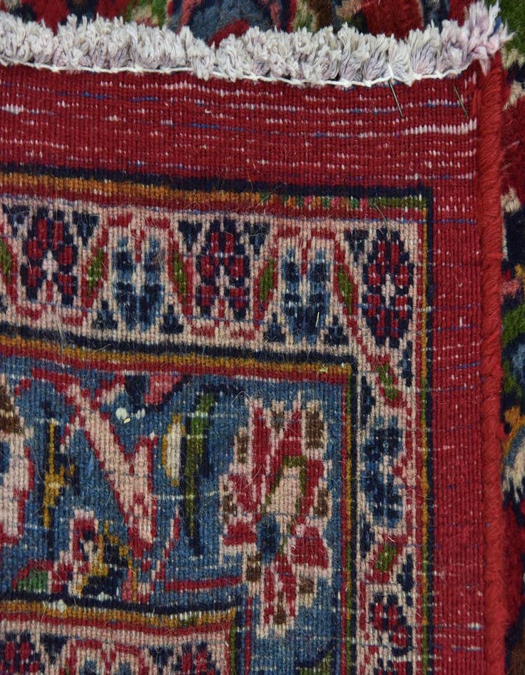 Detail image of  9' 9 x 12' 6  Hand Knotted Mashad Persian Wool Rug