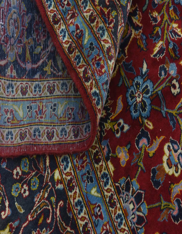 Detail image of  9' 8 x 13'  Hand Knotted Mashad Persian Wool Rug