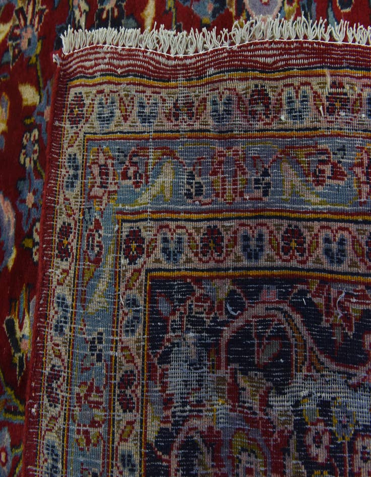 Detail image of  9' 8 x 13'  Hand Knotted Mashad Persian Wool Rug