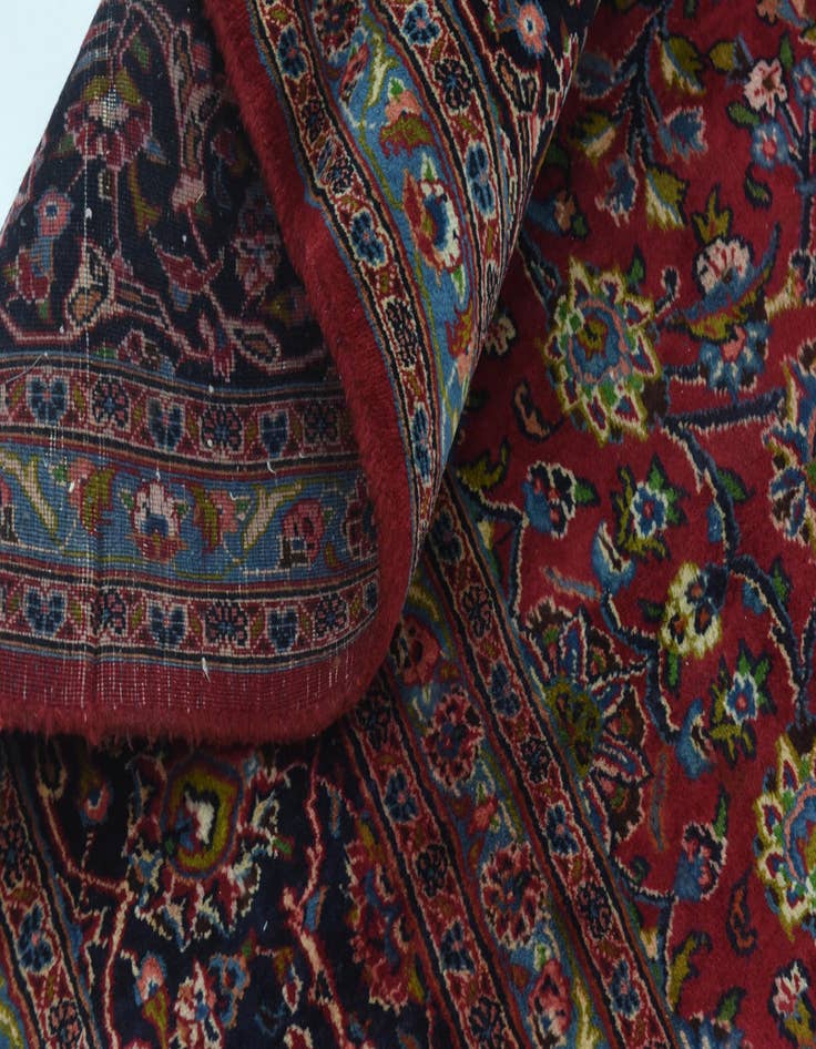 Detail image of  9' 9 x 12' 5  Hand Knotted Mashad Persian Wool Rug