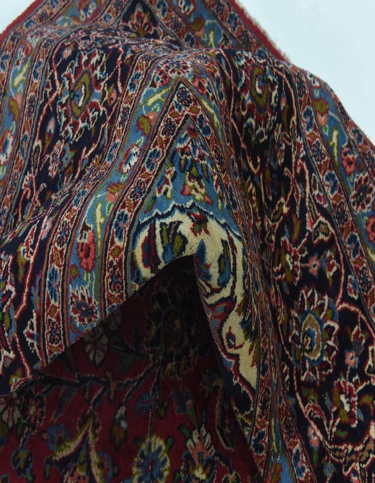 Detail image of  9' 9 x 12' 5  Hand Knotted Mashad Persian Wool Rug