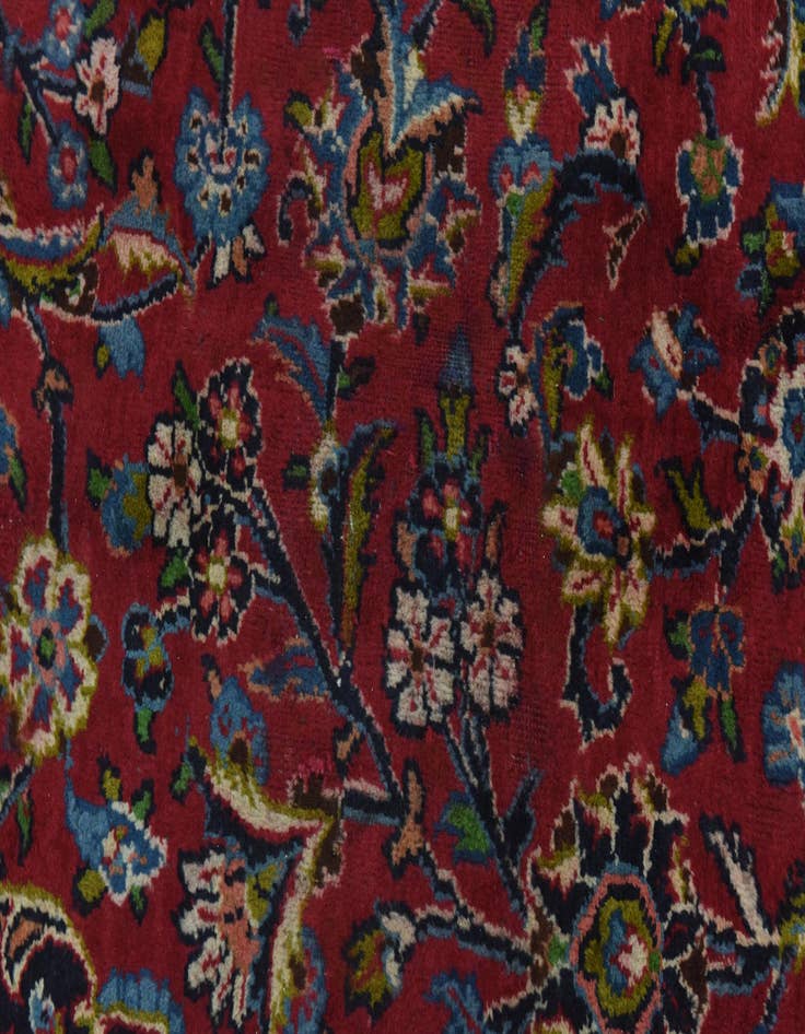 Detail image of  9' 9 x 12' 5  Hand Knotted Mashad Persian Wool Rug