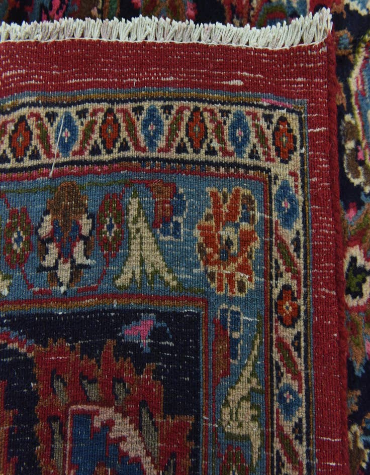 Detail image of  9' 6 x 12' 7  Hand Knotted Mashad Persian Wool Rug