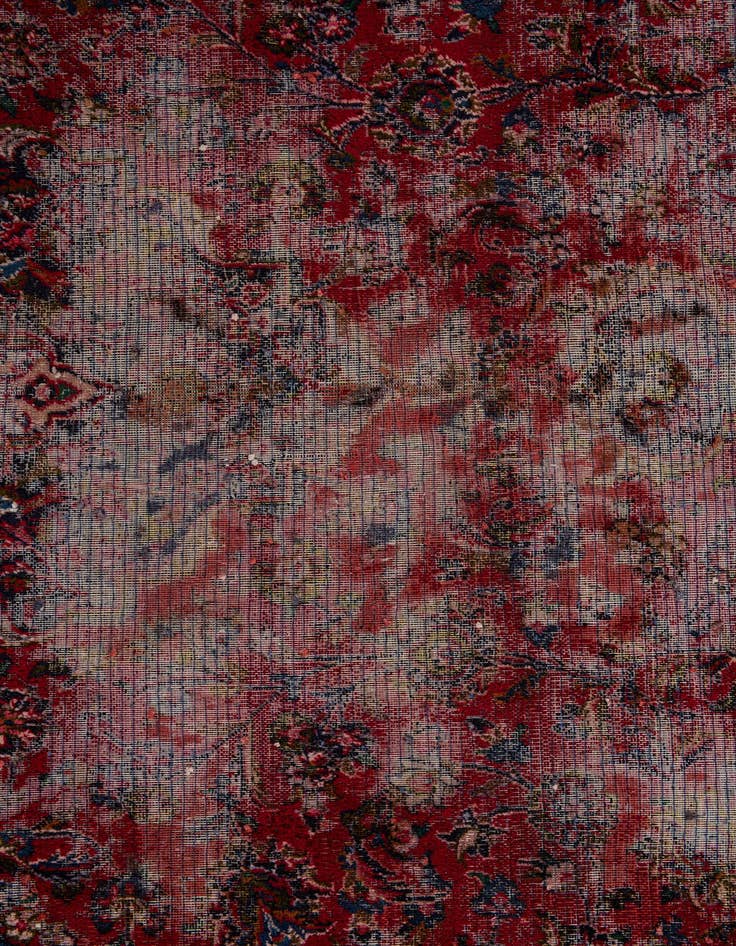 Detail image of  9' 10 x 13'  Hand Knotted Mashad Persian Wool Rug