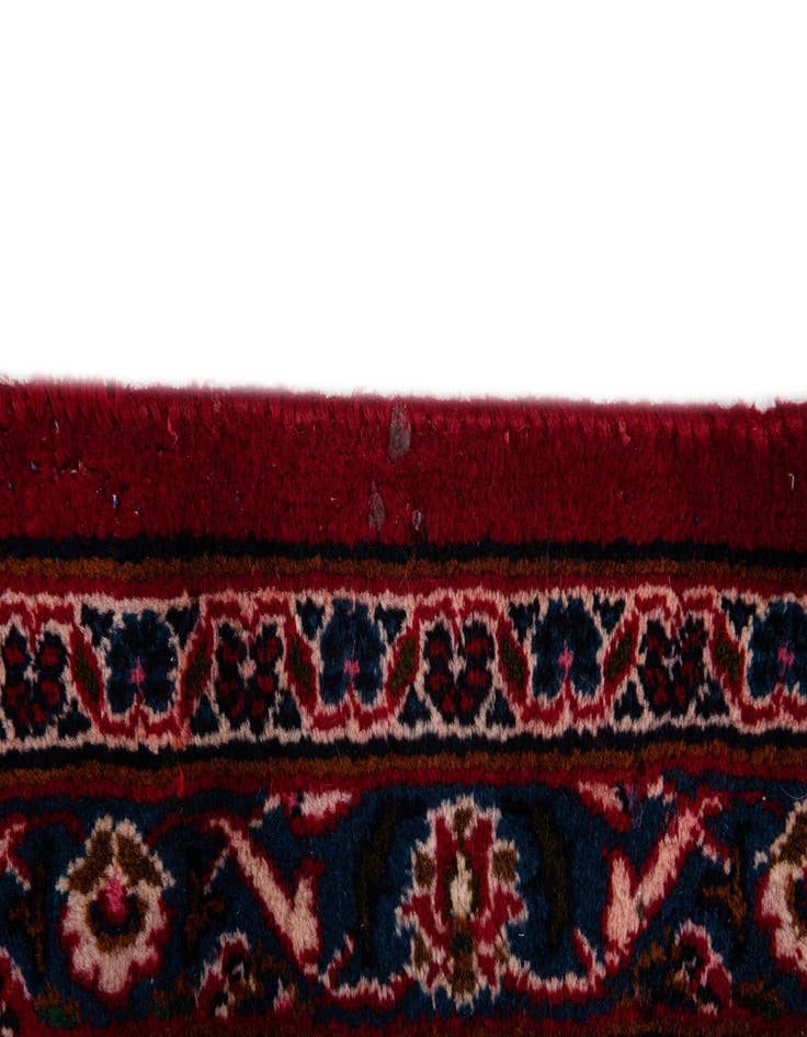 Detail image of  9' 10 x 13'  Hand Knotted Mashad Persian Wool Rug