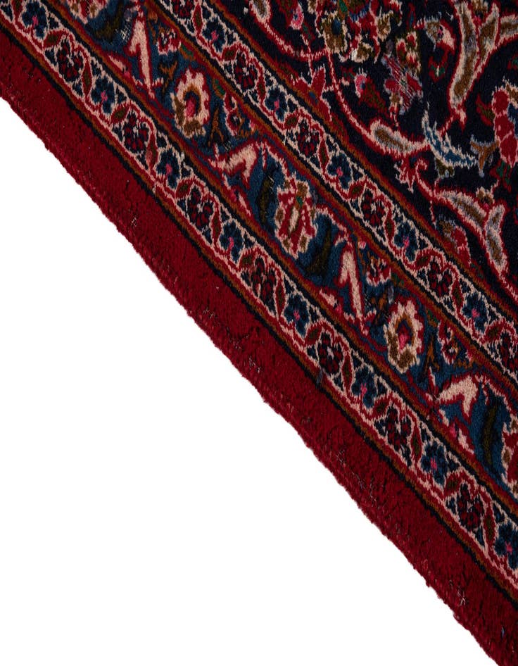 Detail image of  9' 10 x 13'  Hand Knotted Mashad Persian Wool Rug