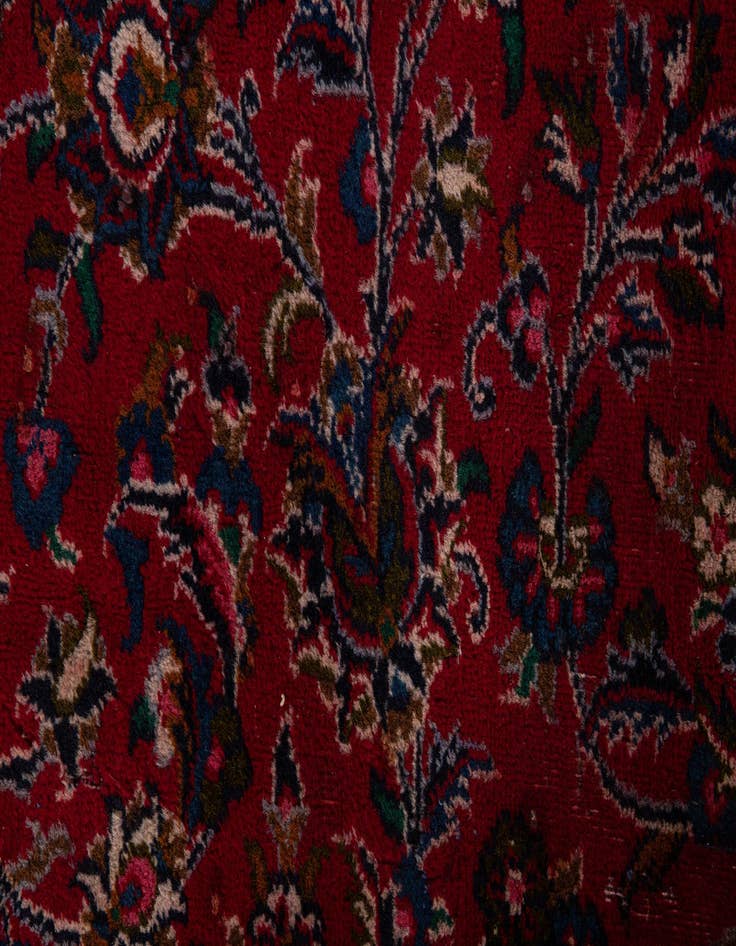 Detail image of  9' 10 x 13'  Hand Knotted Mashad Persian Wool Rug