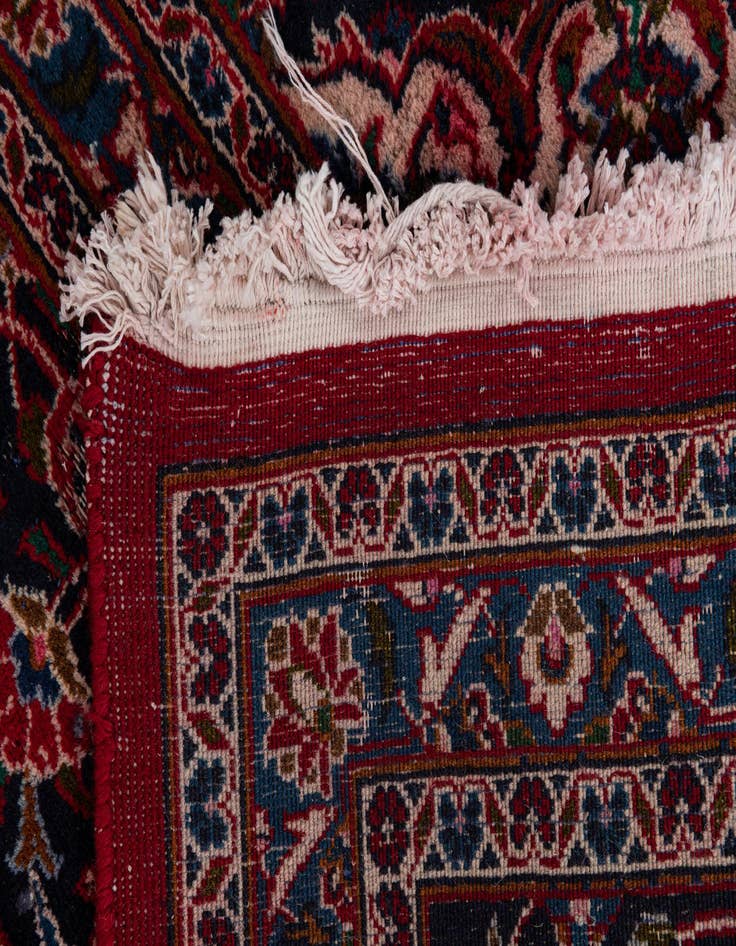 Detail image of  9' 10 x 13'  Hand Knotted Mashad Persian Wool Rug