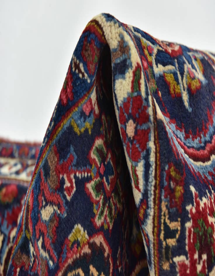 Detail image of  9' 7 x 13'  Hand Knotted Mashad Persian Wool Rug