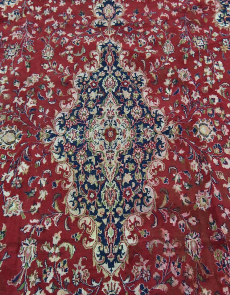 Detail image of  9' 8 x 12' 10  Hand Knotted Mashad Persian Wool Rug