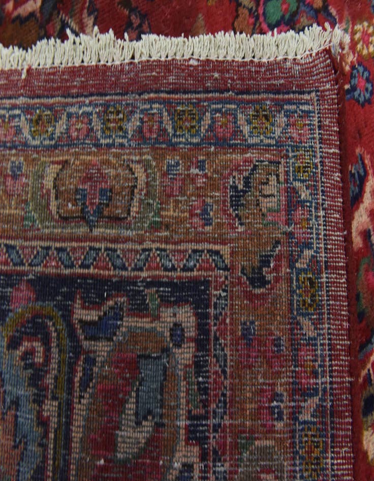 Detail image of  9' 9 x 12' 9  Hand Knotted Mashad Persian Wool Rug