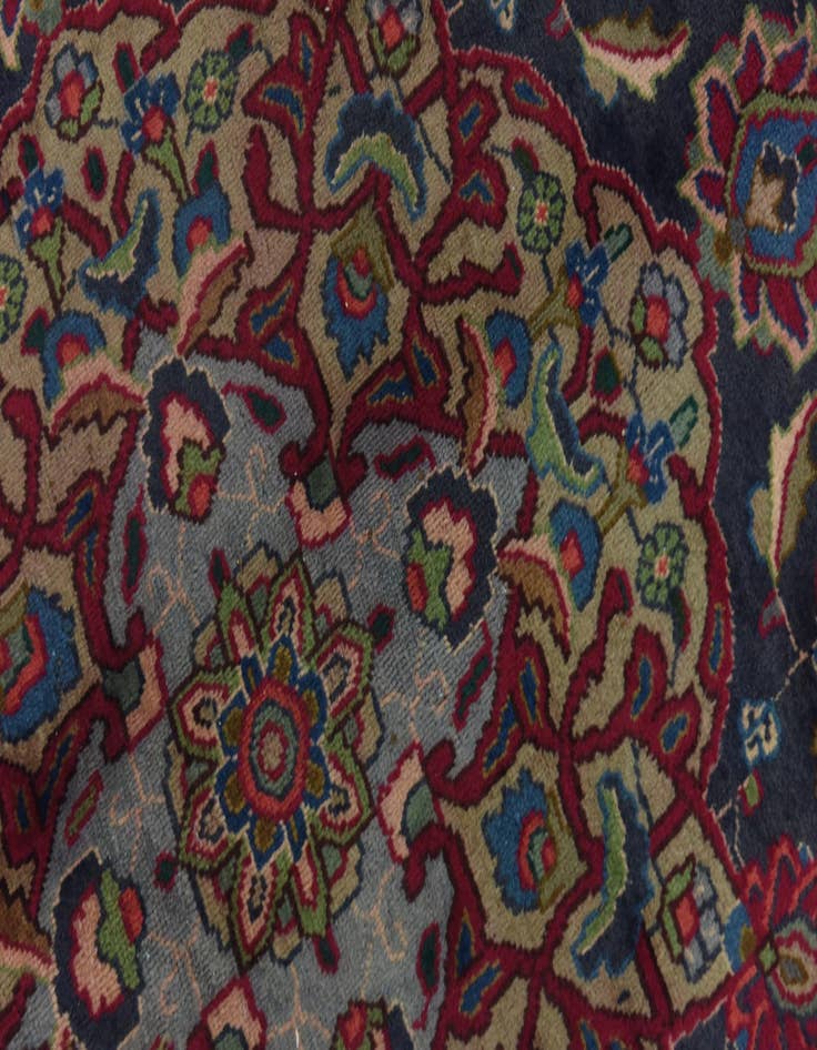 Detail image of  9' 7 x 12' 10  Hand Knotted Mashad Persian Wool Rug