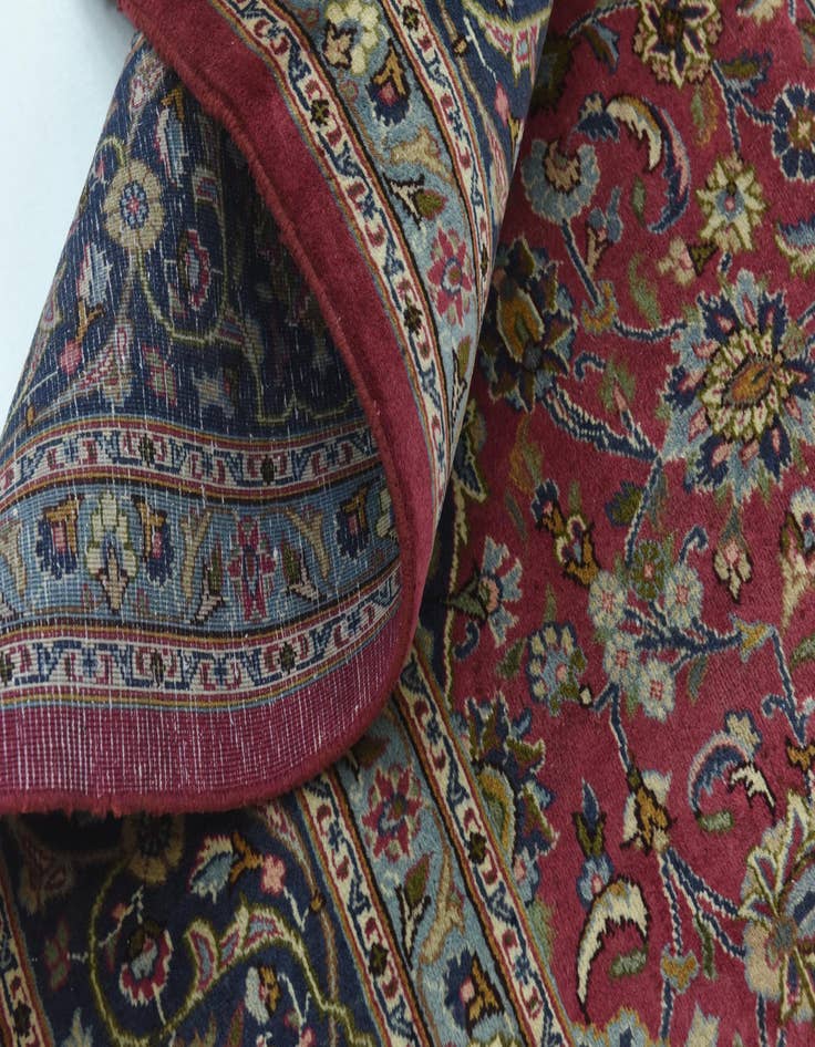 Detail image of  9' 8 x 12' 10  Hand Knotted Mashad Persian Wool Rug