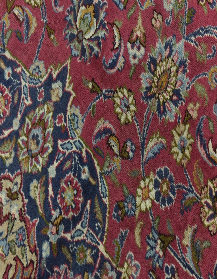 Detail image of  9' 8 x 12' 10  Hand Knotted Mashad Persian Wool Rug