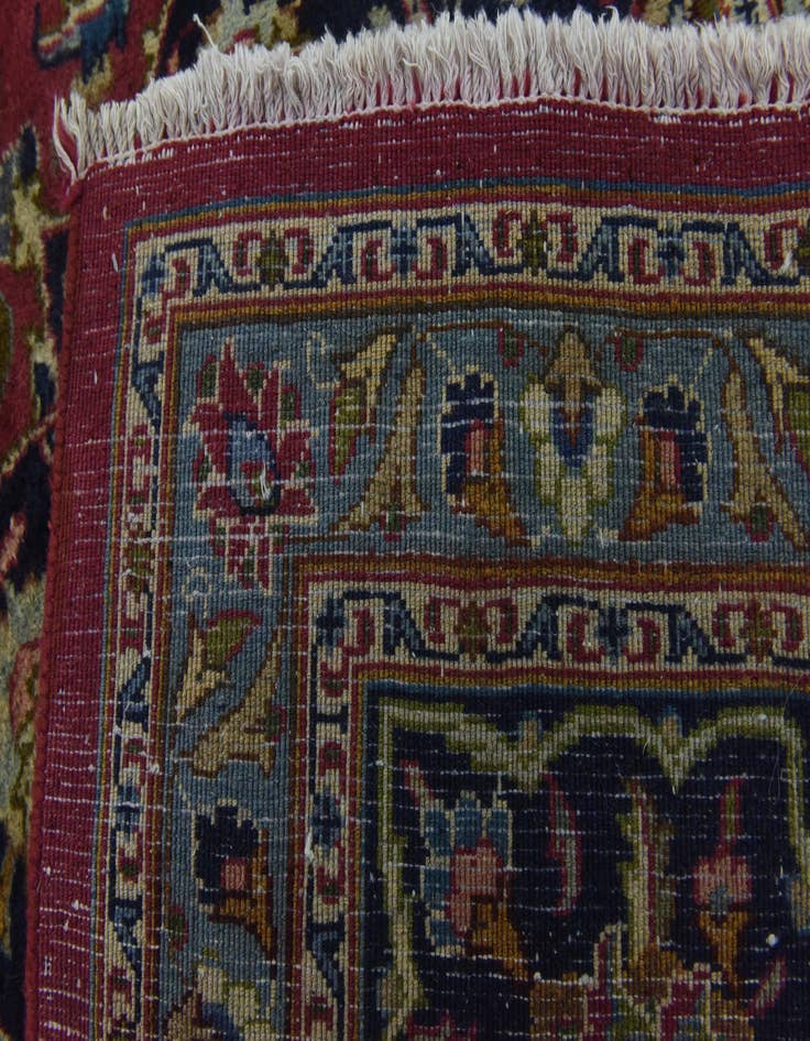 Detail image of  9' 8 x 12' 10  Hand Knotted Mashad Persian Wool Rug