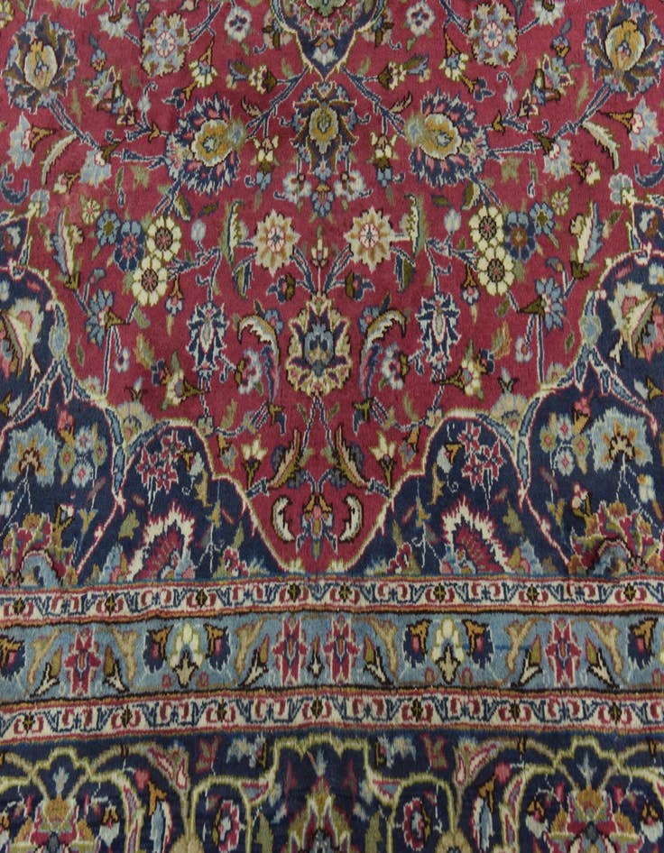 Detail image of  9' 8 x 12' 10  Hand Knotted Mashad Persian Wool Rug