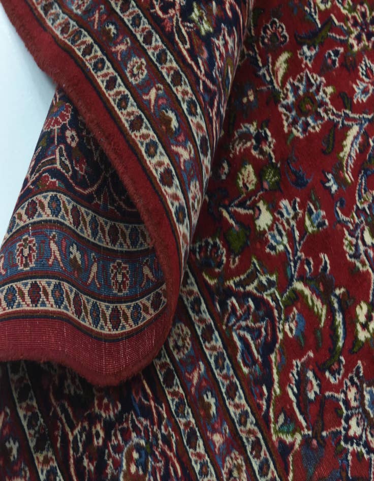 Detail image of  9' 10 x 12' 5  Hand Knotted Mashad Persian Wool Rug