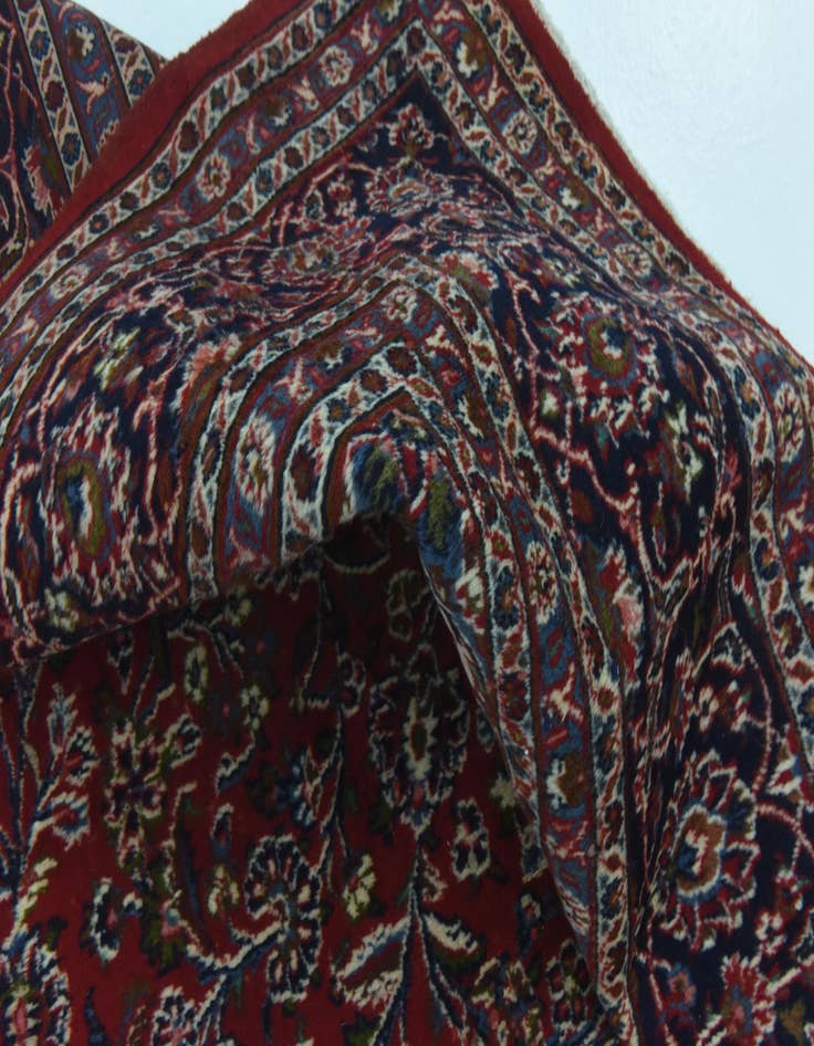 Detail image of  9' 10 x 12' 5  Hand Knotted Mashad Persian Wool Rug