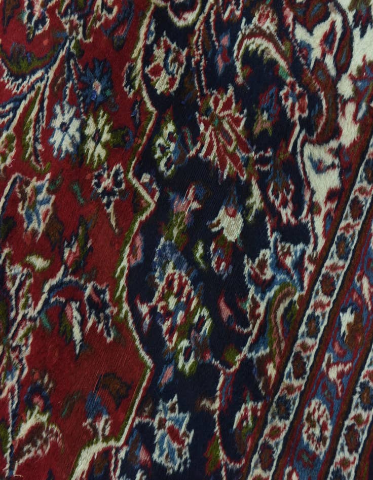 Detail image of  9' 10 x 12' 5  Hand Knotted Mashad Persian Wool Rug