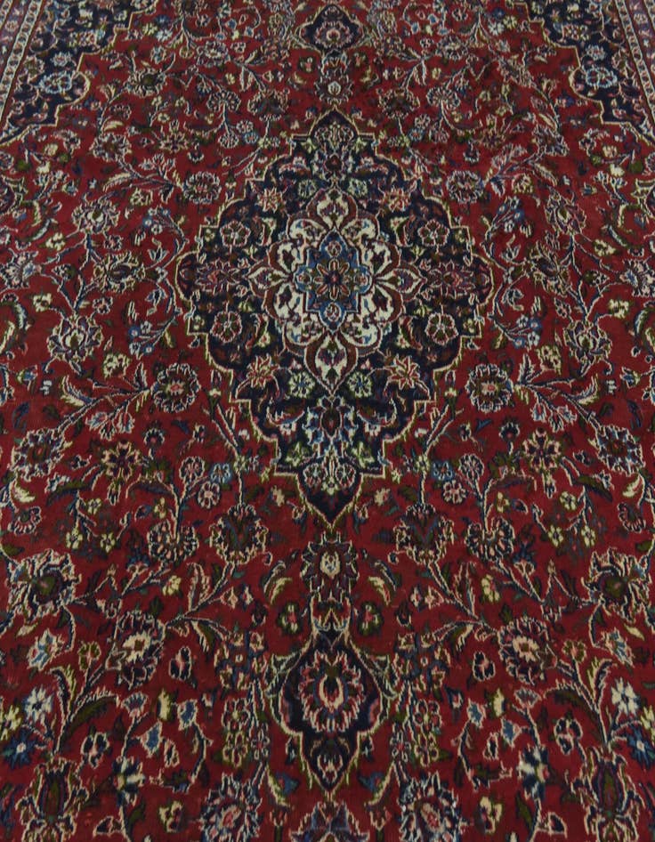 Detail image of  9' 10 x 12' 5  Hand Knotted Mashad Persian Wool Rug