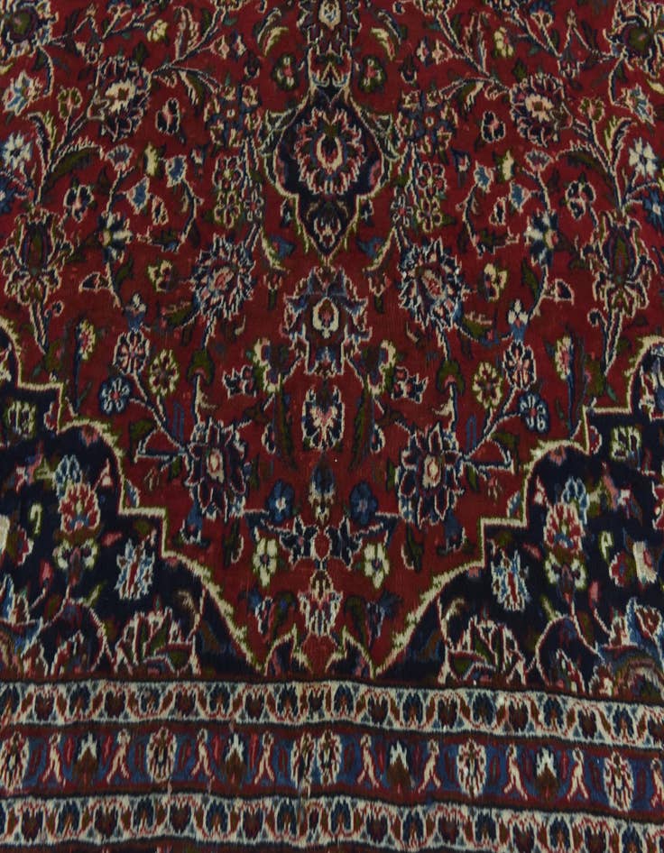 Detail image of  9' 10 x 12' 5  Hand Knotted Mashad Persian Wool Rug