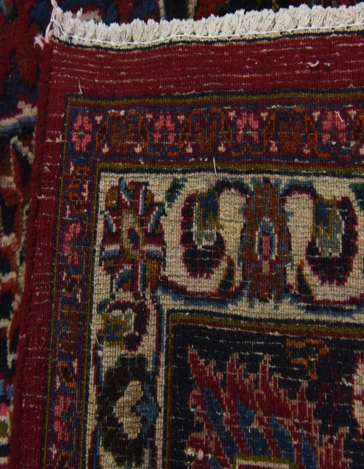 Detail image of  9' 6 x 13'  Hand Knotted Mashad Persian Wool Rug