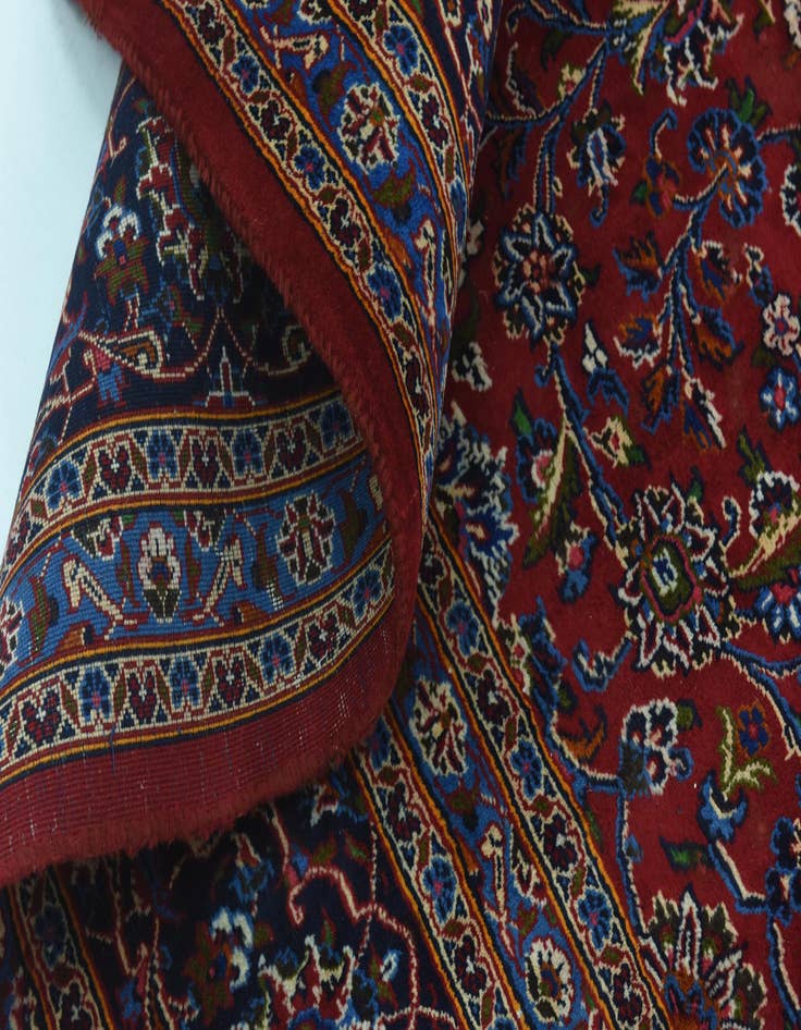 Detail image of  9' 9 x 12' 9  Hand Knotted Mashad Persian Wool Rug