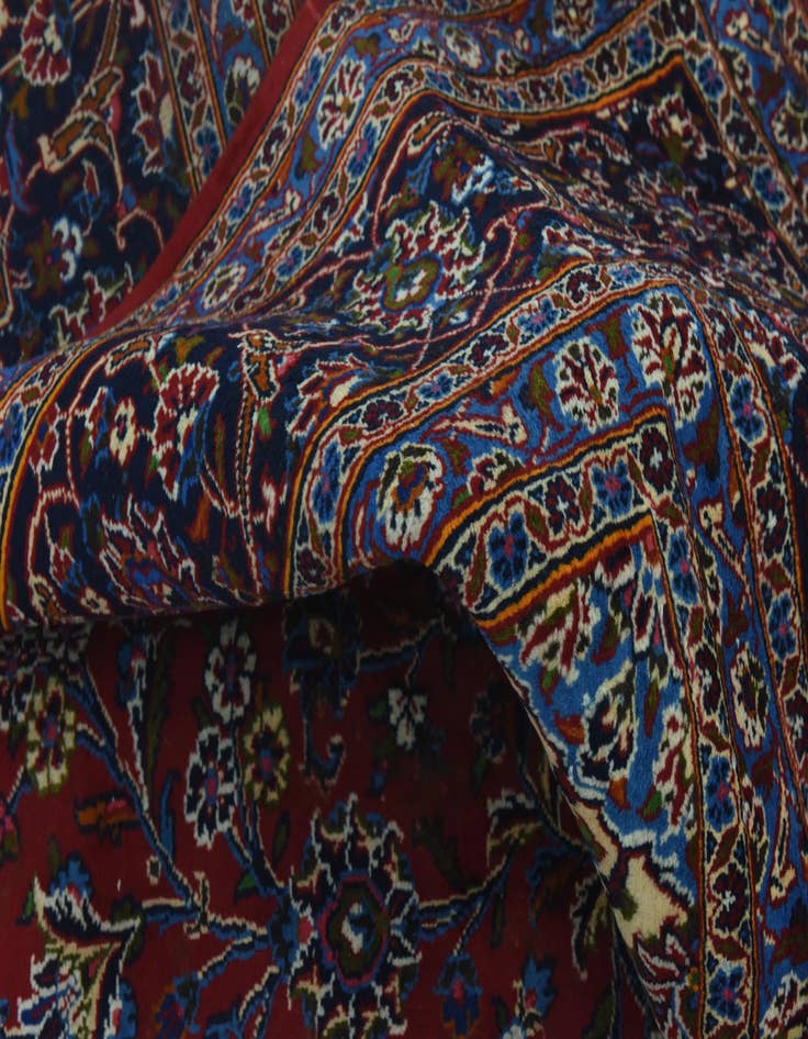 Detail image of  9' 9 x 12' 9  Hand Knotted Mashad Persian Wool Rug