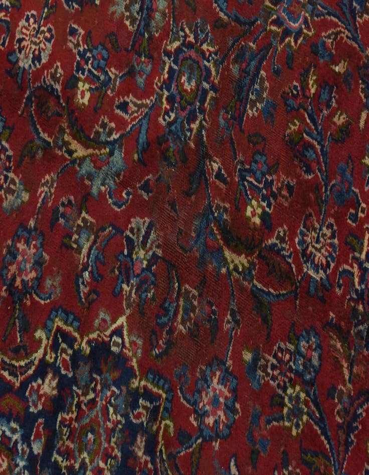 Detail image of  9' 10 x 12' 7  Hand Knotted Mashad Persian Wool Rug