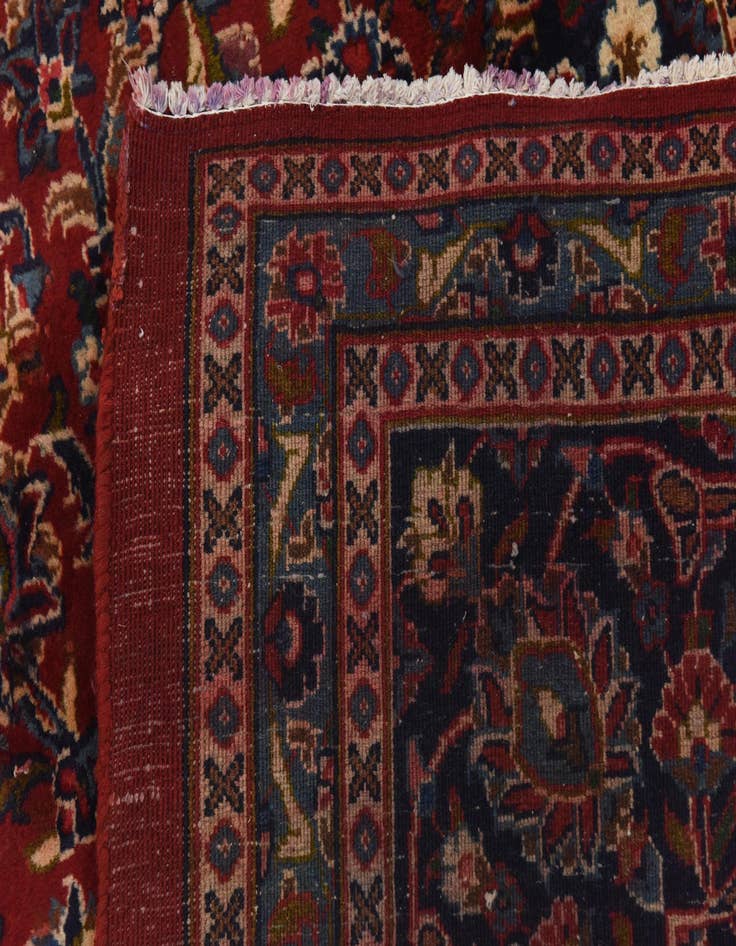 Detail image of  9' 10 x 12' 7  Hand Knotted Mashad Persian Wool Rug