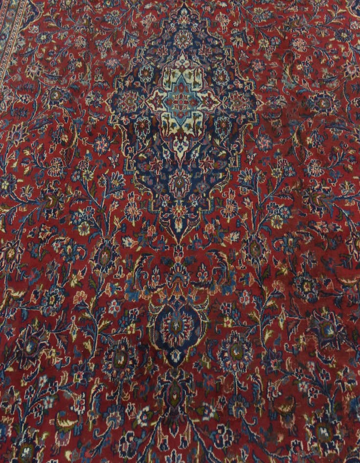 Detail image of  9' 10 x 12' 7  Hand Knotted Mashad Persian Wool Rug