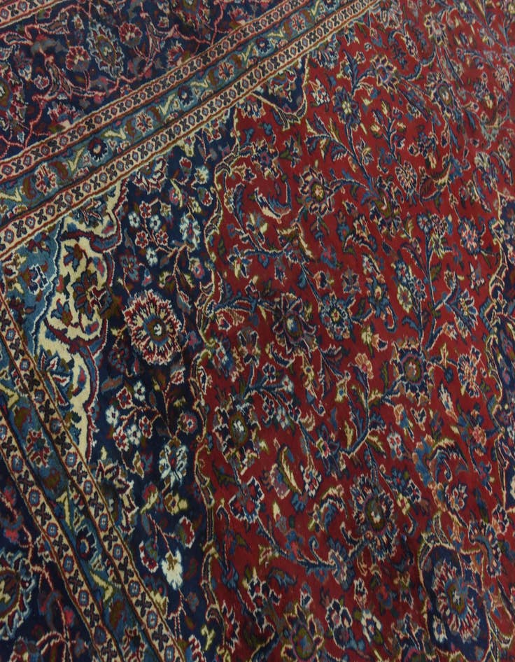 Detail image of  9' 10 x 12' 7  Hand Knotted Mashad Persian Wool Rug