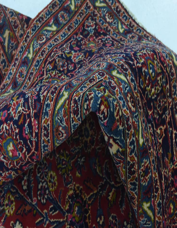 Detail image of  9' 9 x 12' 9  Hand Knotted Mashad Persian Wool Rug