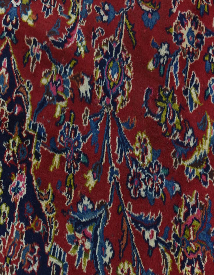 Detail image of  9' 9 x 12' 9  Hand Knotted Mashad Persian Wool Rug