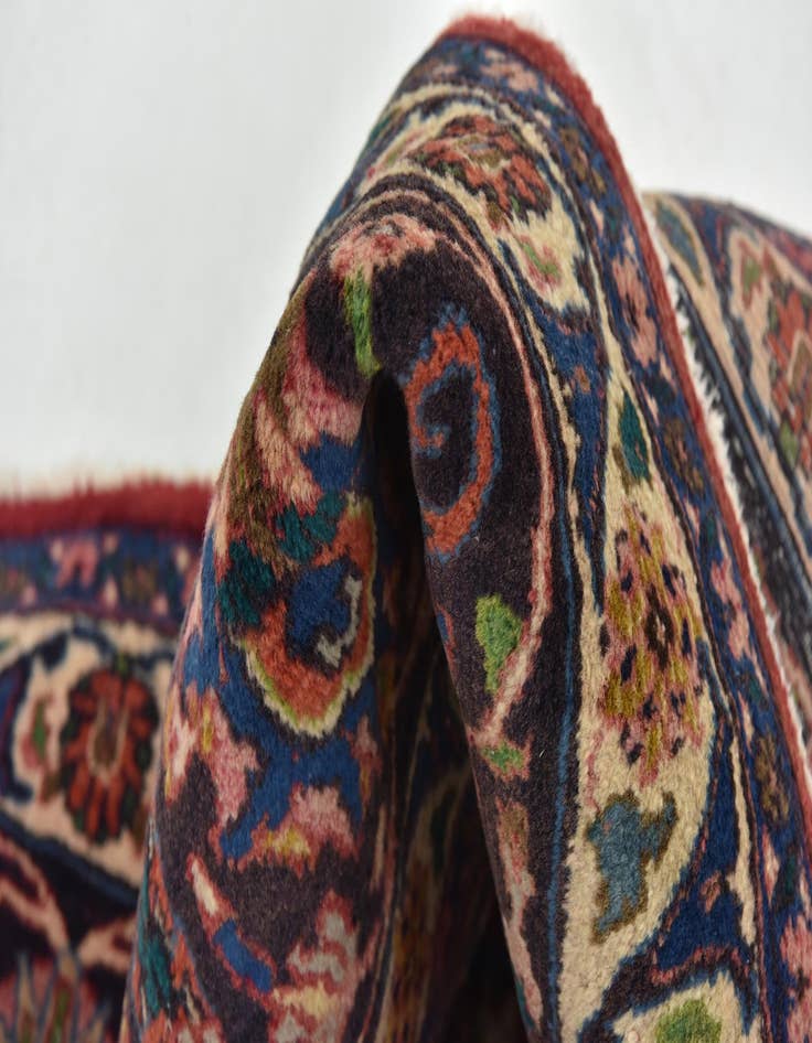 Detail image of  9' 7 x 13'  Hand Knotted Mashad Persian Wool Rug