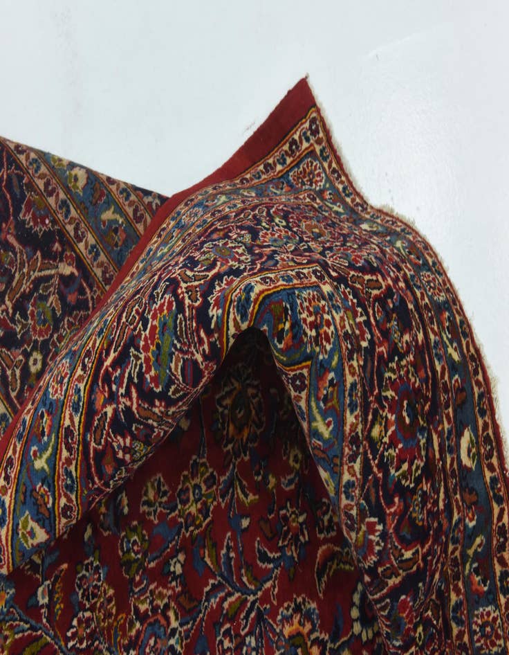 Detail image of 9' 9 x 13' 4 Hand Knotted Mashad Persian Wool Rug