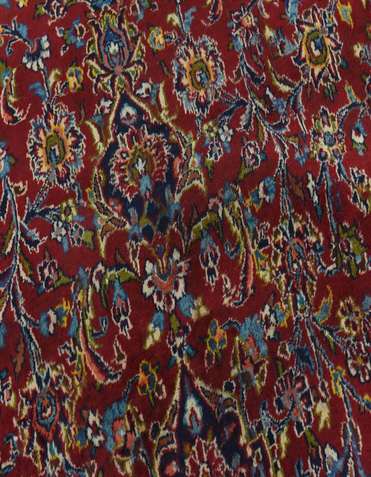 Detail image of 9' 9 x 13' 4 Hand Knotted Mashad Persian Wool Rug