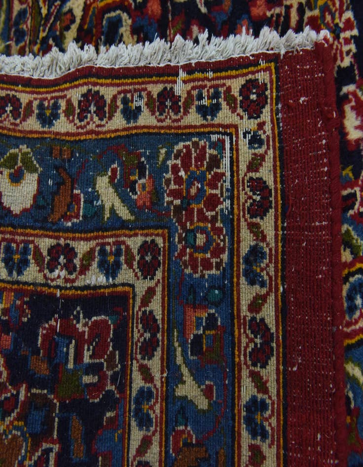 Detail image of 9' 9 x 13' 4 Hand Knotted Mashad Persian Wool Rug