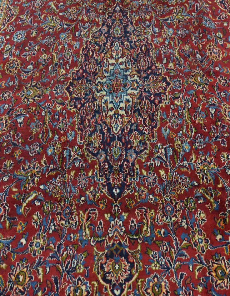 Detail image of 9' 9 x 13' 4 Hand Knotted Mashad Persian Wool Rug