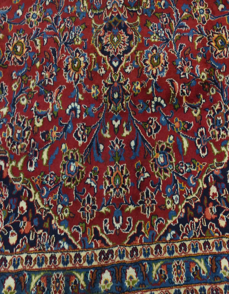 Detail image of 9' 9 x 13' 4 Hand Knotted Mashad Persian Wool Rug