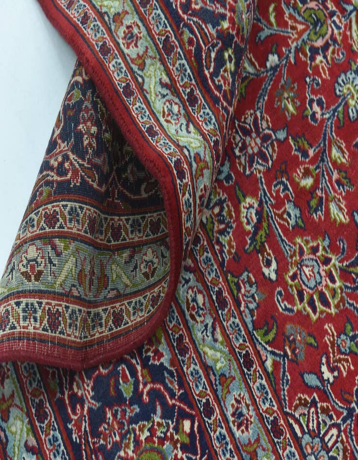 Detail image of  9' 6 x 12' 10  Hand Knotted Mashad Persian Wool Rug