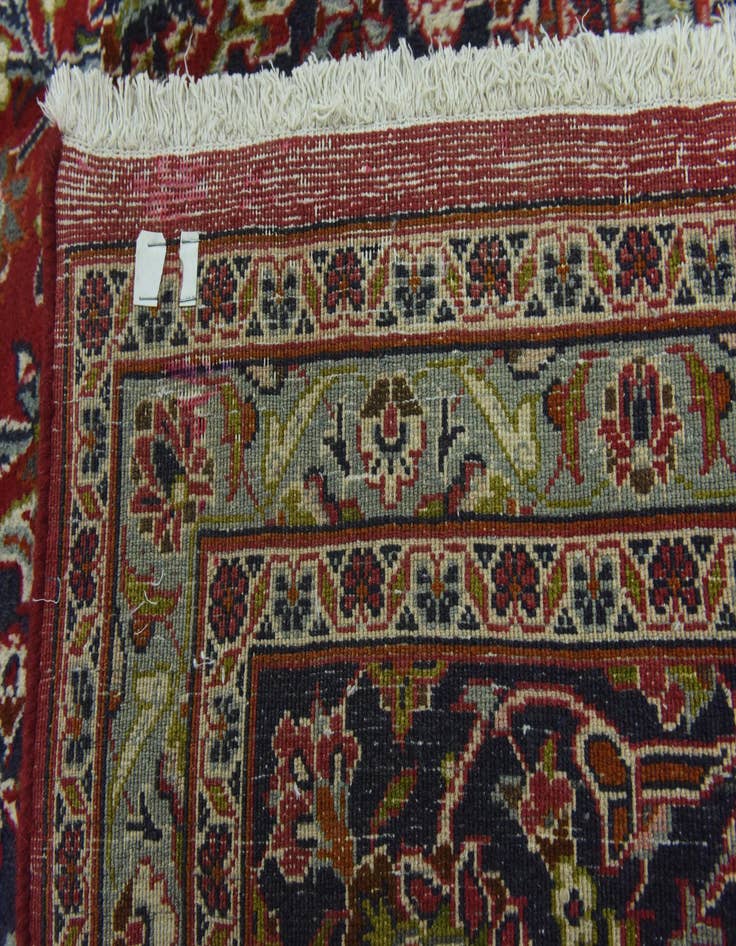 Detail image of  9' 6 x 12' 10  Hand Knotted Mashad Persian Wool Rug