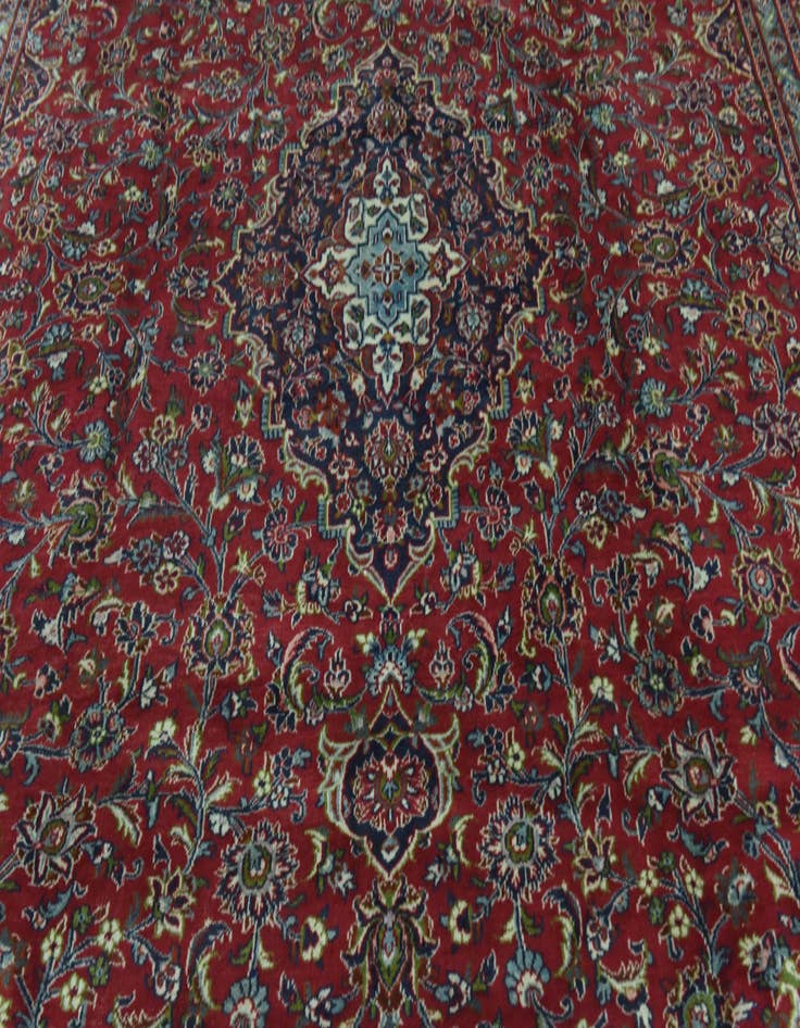Detail image of  9' 6 x 12' 10  Hand Knotted Mashad Persian Wool Rug