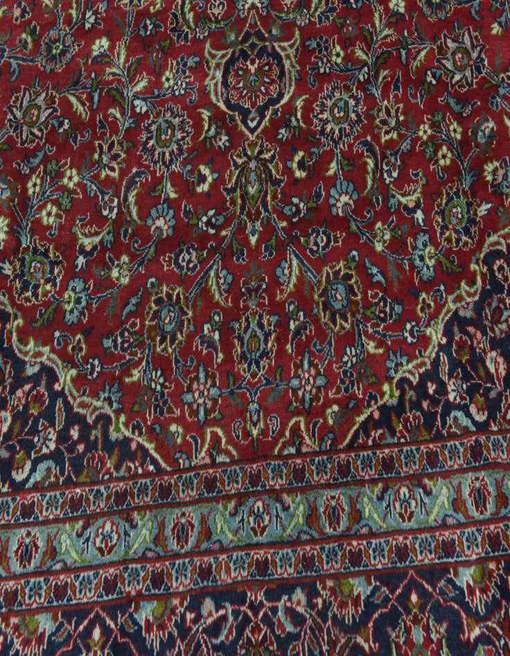 Detail image of  9' 6 x 12' 10  Hand Knotted Mashad Persian Wool Rug