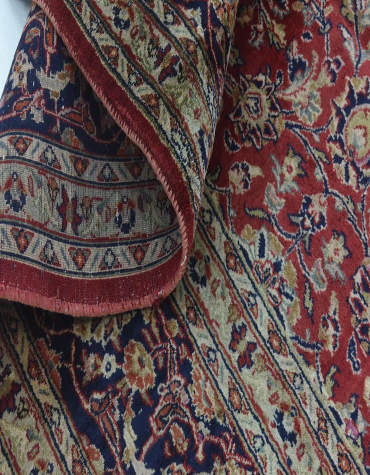 Detail image of  9' 8 x 12' 6  Hand Knotted Mashad Persian Wool Rug