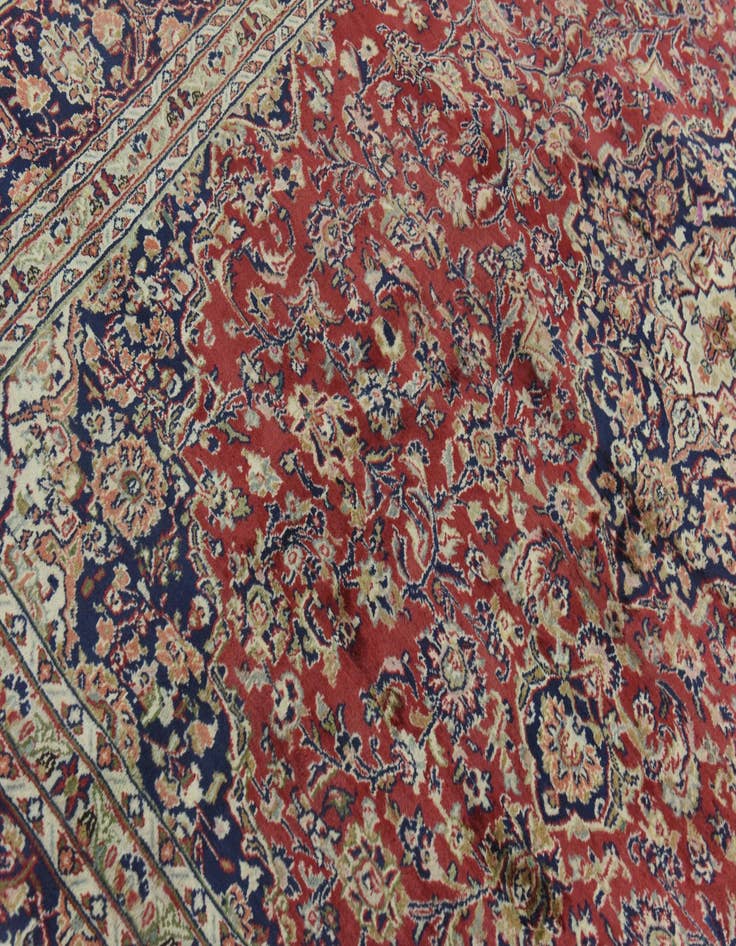 Detail image of  9' 8 x 12' 6  Hand Knotted Mashad Persian Wool Rug
