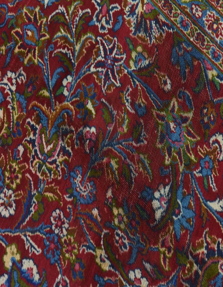 Detail image of  9' 8 x 13'  Hand Knotted Mashad Persian Wool Rug
