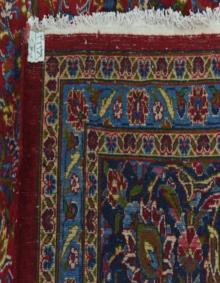 Detail image of  9' 8 x 13'  Hand Knotted Mashad Persian Wool Rug