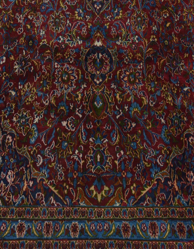 Detail image of  9' 8 x 13'  Hand Knotted Mashad Persian Wool Rug