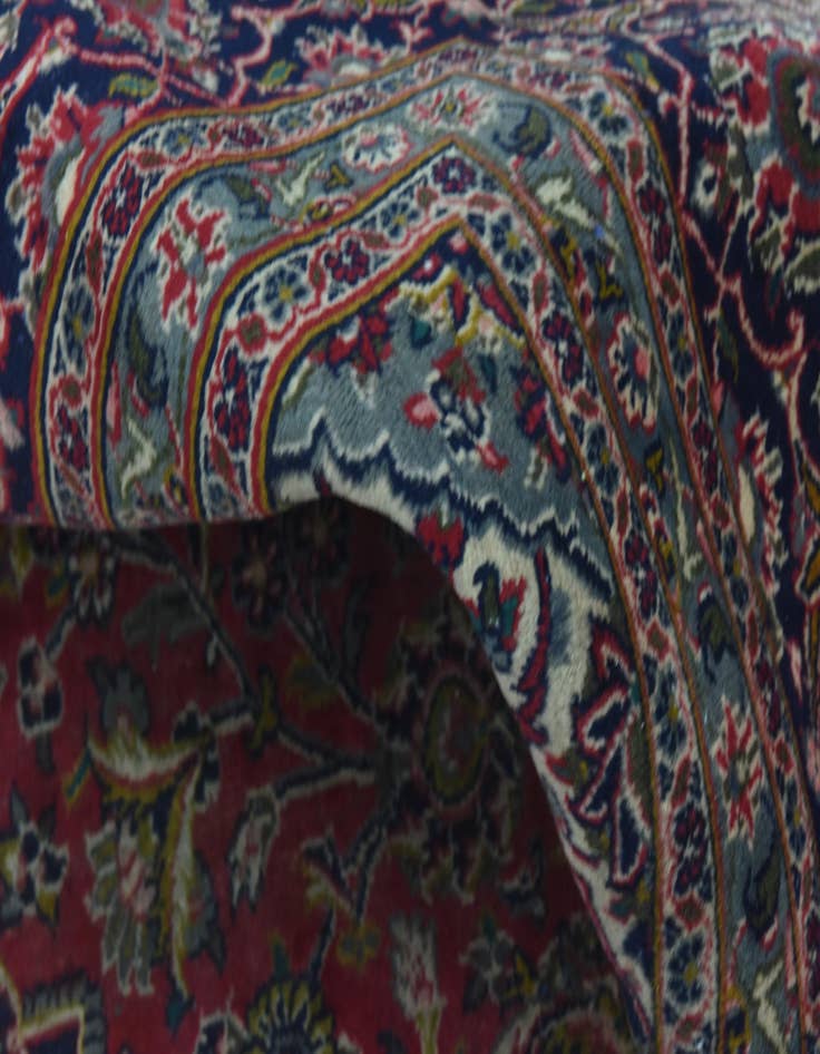 Detail image of  9' 6 x 12' 6  Hand Knotted Mashad Persian Wool Rug